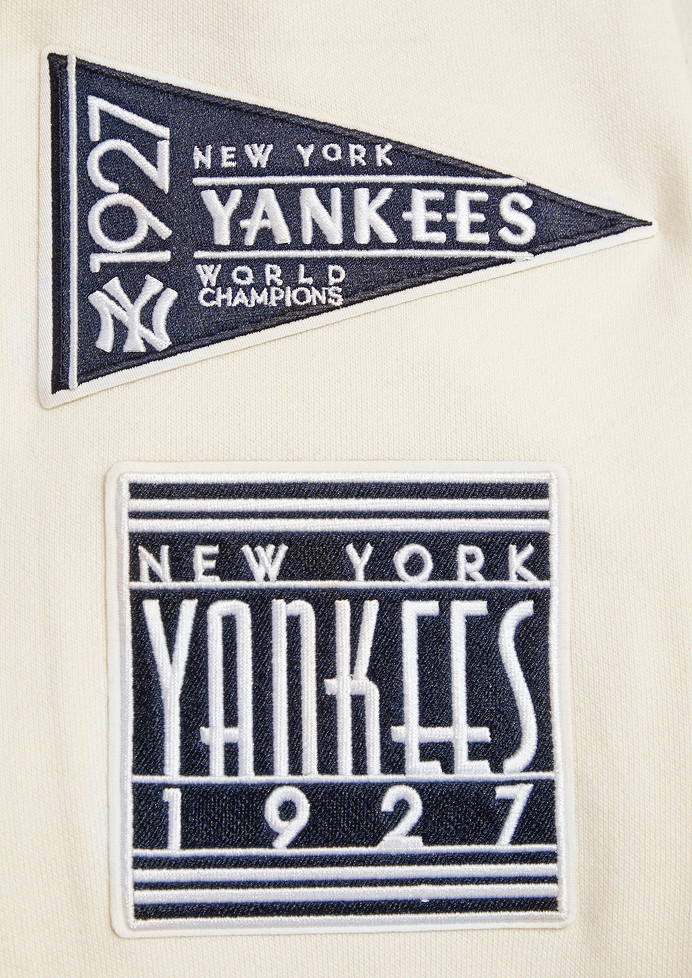 MLB NEW YORK YANKEES RETRO CLASSIC MEN'S PULLOVER HOODIE (EGGSHELL/ MIDNIGHT NAVY)
