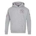 MLB NEW YORK YANKEES NEUTRAL MEN'S  DROP SHOULDER FLC PO HOODIE (DARK HEATHER GRAY)