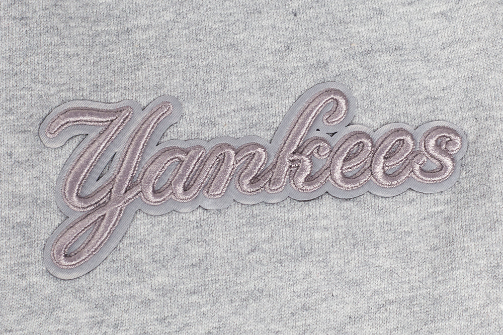 MLB NEW YORK YANKEES NEUTRAL MEN'S  DROP SHOULDER FLC PO HOODIE (DARK HEATHER GRAY)