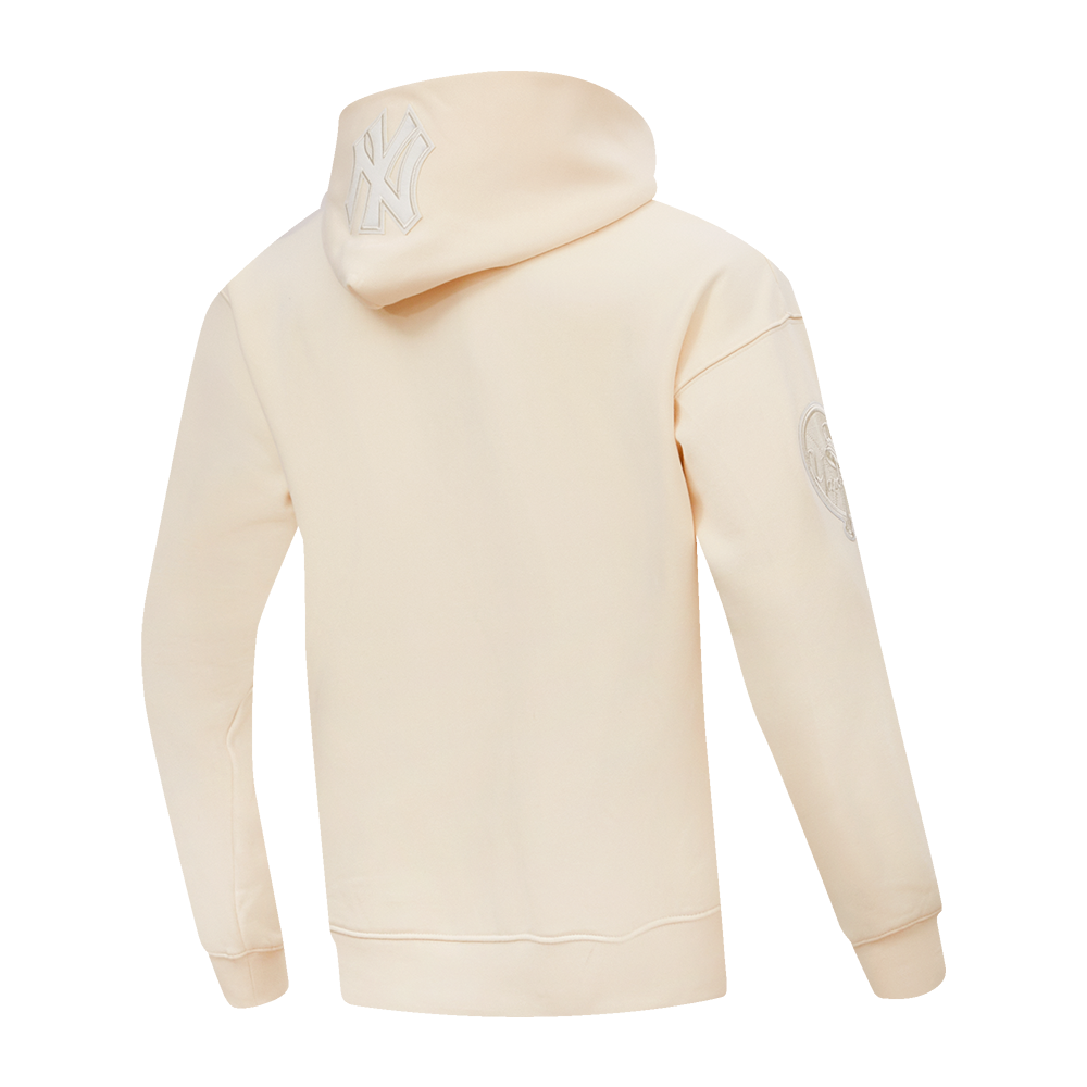 MLB NEW YORK YANKEES NEUTRAL DROP SHOULDER MEN'S PULLOVER HOODIE (EGGSHELL)