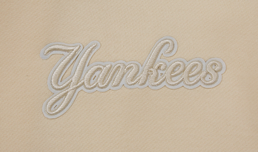 MLB NEW YORK YANKEES NEUTRAL MEN'S  DROP SHOULDER FLC CREWNECK (EGGSHELL)