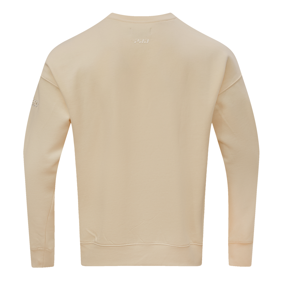 MLB NEW YORK YANKEES NEUTRAL MEN'S  DROP SHOULDER FLC CREWNECK (EGGSHELL)