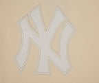 MLB NEW YORK YANKEES NEUTRAL MEN'S  DROP SHOULDER FLC CREWNECK (EGGSHELL)