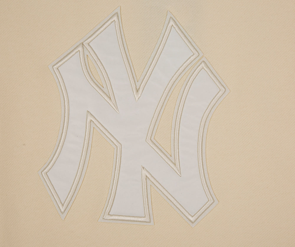 MLB NEW YORK YANKEES NEUTRAL MEN'S  DROP SHOULDER FLC CREWNECK (EGGSHELL)