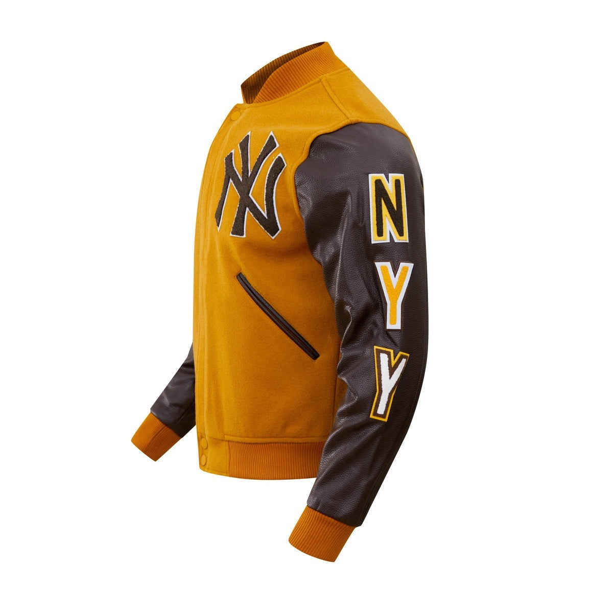 MLB NEW YORK YANKEES CLASSIC WOOL MEN'S VARSITY JACKET (BROWN)