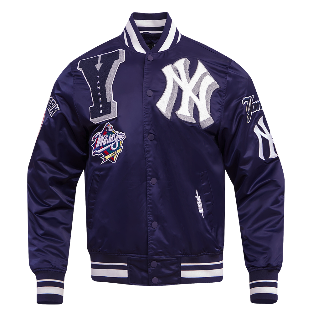 MLB NEW YORK YANKEES MASH UP BLOUSON EN SATIN POUR HOMME (MARINE MINUIT)