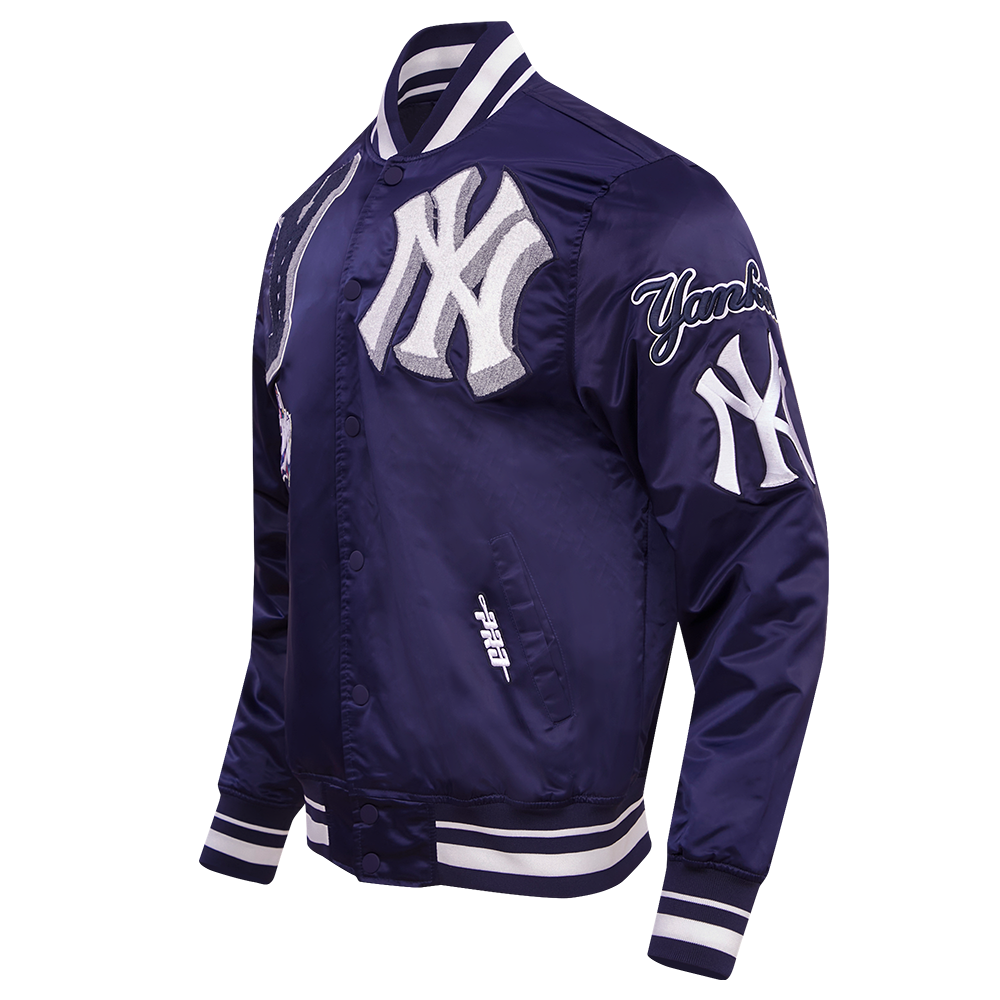 MLB NEW YORK YANKEES MASH UP BLOUSON EN SATIN POUR HOMME (MARINE MINUIT)