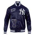 MLB NEW YORK YANKEES SUBLIMATED MEN'S SATIN JACKET-MIDNIGHT SKY (MIDNIGHT NAVY)