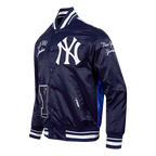 MLB NEW YORK YANKEES SUBLIMATED MEN'S SATIN JACKET-MIDNIGHT SKY (MIDNIGHT NAVY)