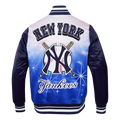 MLB NEW YORK YANKEES SUBLIMATED MEN'S SATIN JACKET-MIDNIGHT SKY (MIDNIGHT NAVY)