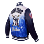 MLB NEW YORK YANKEES SUBLIMATED MEN'S SATIN JACKET-MIDNIGHT SKY (MIDNIGHT NAVY)