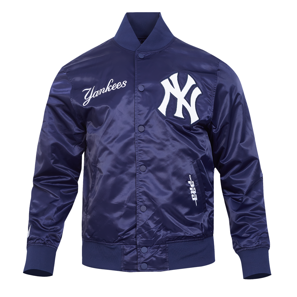 MLB NEW YORK YANKEES SOUVENIR MEN'S SATIN JACKET (NAVY)