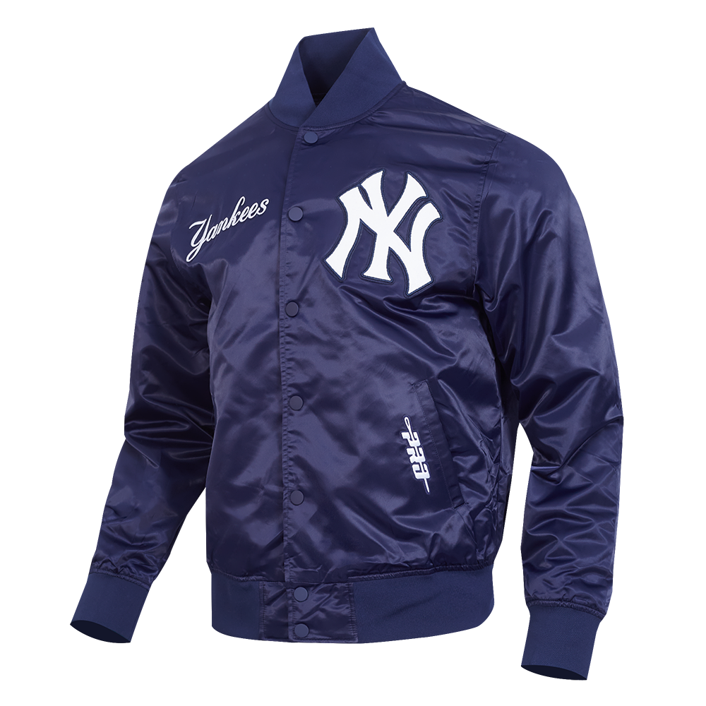 MLB NEW YORK YANKEES SOUVENIR MEN'S SATIN JACKET (NAVY)