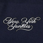 MLB NEW YORK YANKEES SUGAR SKULL BLOUSON COLLÉGIAL EN LAINE À BORDS CÔTELÉS POUR HOMME (MARINE MINUIT/BLANC)