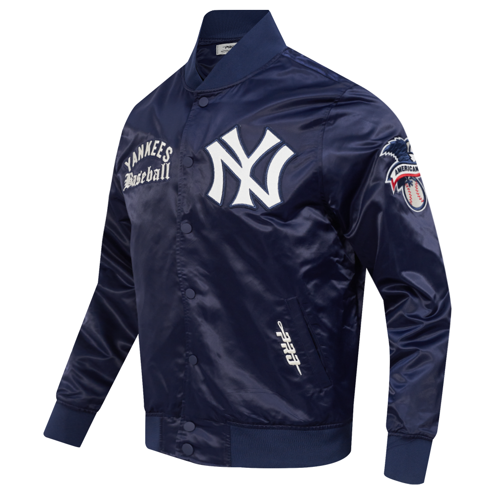 MLB NEW YORK YANKEES MODERN ORIGINALS MEN'S SATIN JACKET (NAVY)