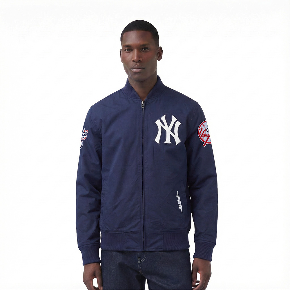 MLB NEW YORK YANKEES LIVING LARGE MEN'S TWILL JACKET (MIDNIGHT NAVY)