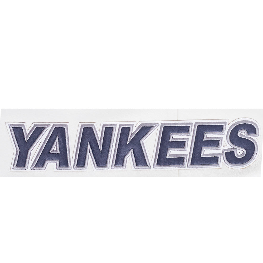 MLB NEW YORK YANKEES MEN'S MOTO JACKET (EGGSHELL/ MIDNIGHT NAVY)
