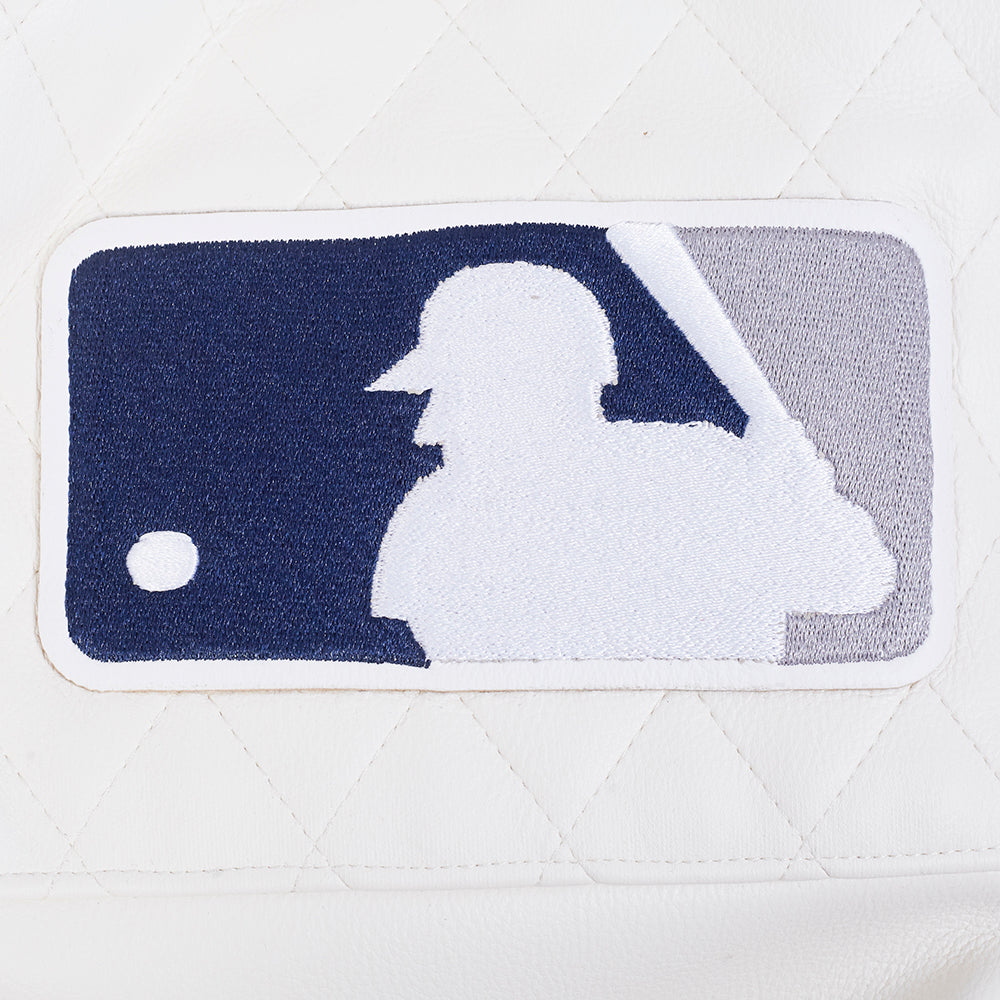 MLB NEW YORK YANKEES MEN'S MOTO JACKET (EGGSHELL/ MIDNIGHT NAVY)