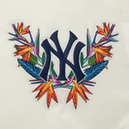 MLB NEW YORK YANKEES PARADISE MEN'S SATIN JACKET (EGGSHELL/ BLACK)