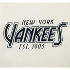 MLB NEW YORK YANKEES PARADISE MEN'S SATIN JACKET (EGGSHELL/ BLACK)