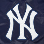 MLB NEW YORK YANKEES LETTERMAN MEN'S SATIN JACKET (MIDNIGHT NAVY)