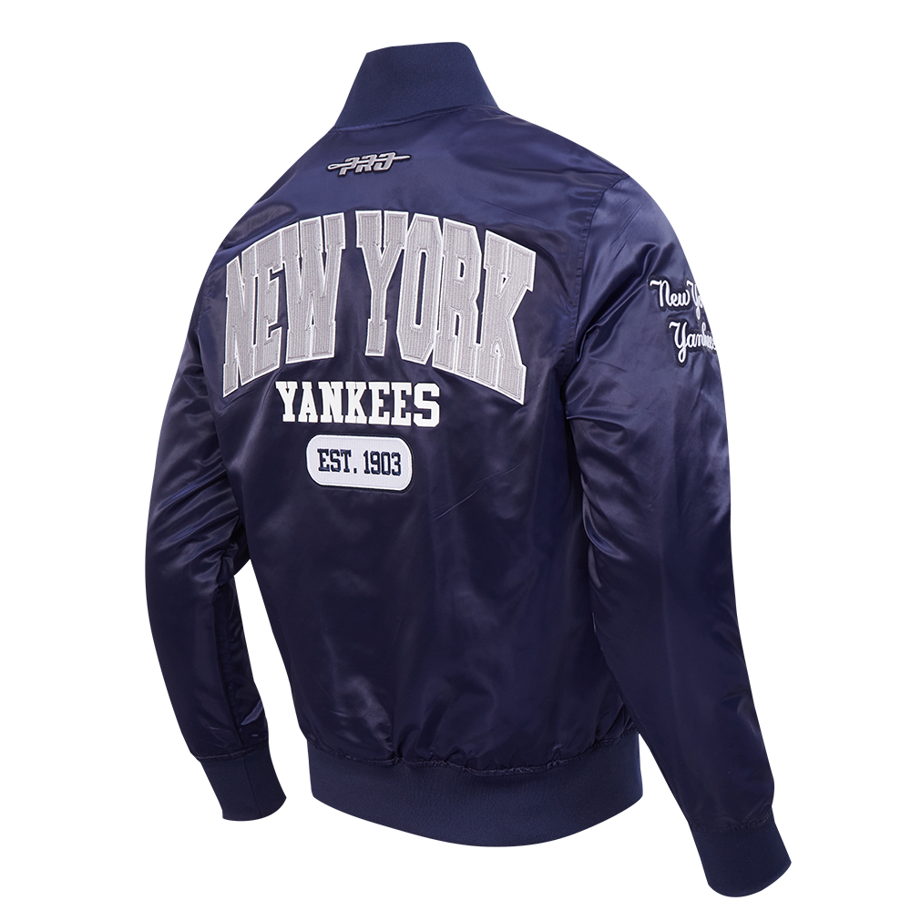 MLB NEW YORK YANKEES CITY ARCH BLOUSON EN SATIN POUR HOMME (MARINE)