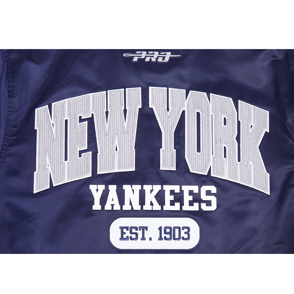 MLB NEW YORK YANKEES CITY ARCH BLOUSON EN SATIN POUR HOMME (MARINE)