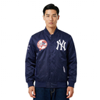 MLB NEW YORK YANKEES CITY ARCH BLOUSON EN SATIN POUR HOMME (MARINE)