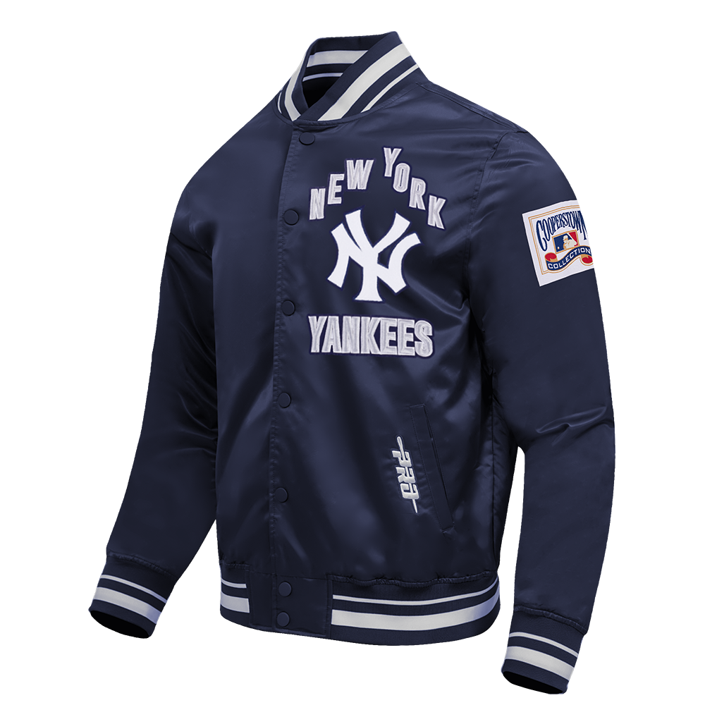 MLB NEW YORK YANKEES ON TOP MEN'S SATIN JACKET (MIDNIGHT NAVY)