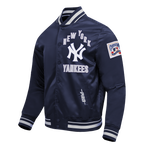 MLB NEW YORK YANKEES ON TOP MEN'S SATIN JACKET (MIDNIGHT NAVY)