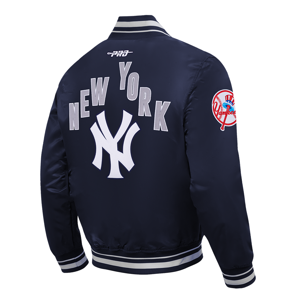 MLB NEW YORK YANKEES ON TOP MEN'S SATIN JACKET (MIDNIGHT NAVY)