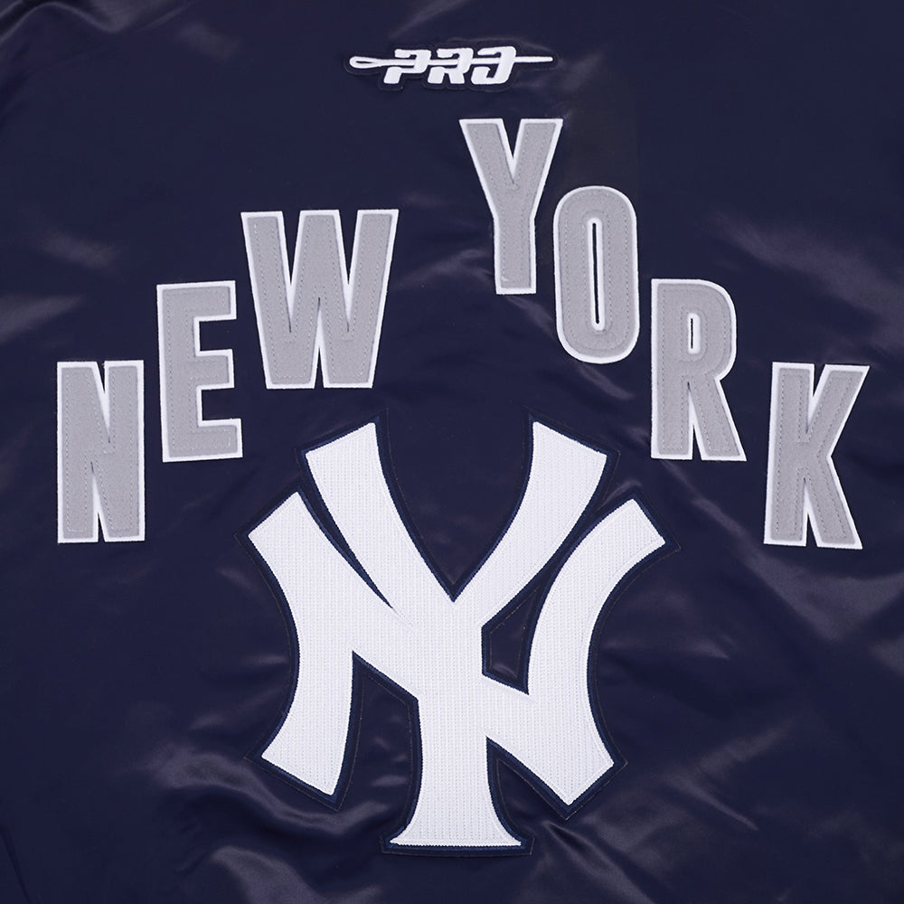MLB NEW YORK YANKEES ON TOP MEN'S SATIN JACKET (MIDNIGHT NAVY)