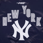 MLB NEW YORK YANKEES ON TOP MEN'S SATIN JACKET (MIDNIGHT NAVY)