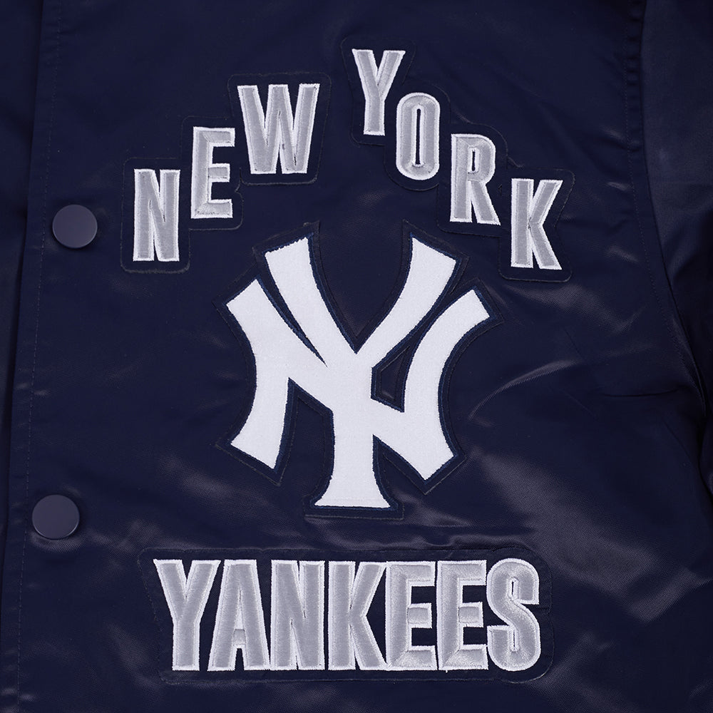 MLB NEW YORK YANKEES ON TOP MEN'S SATIN JACKET (MIDNIGHT NAVY)