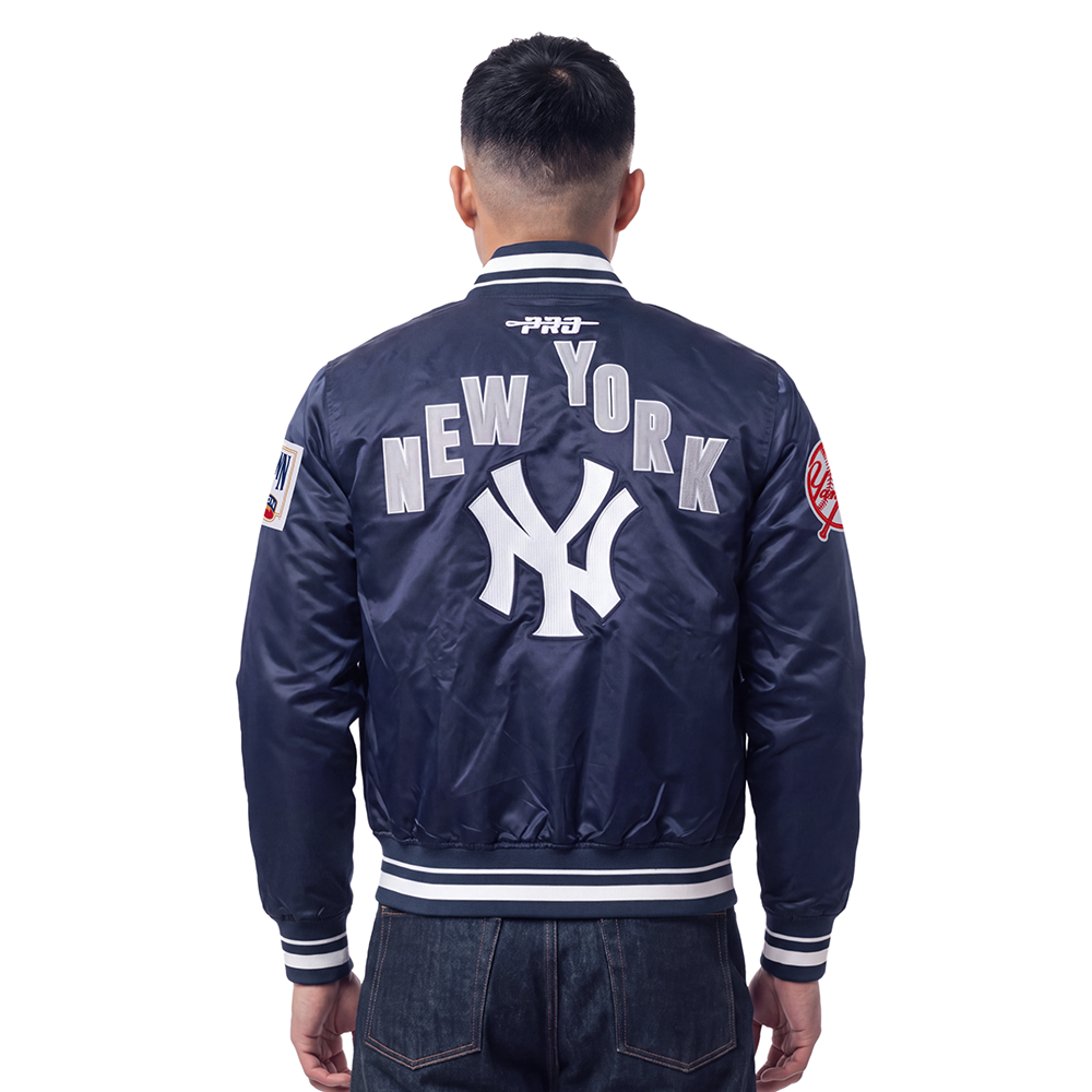 MLB NEW YORK YANKEES ON TOP MEN'S SATIN JACKET (MIDNIGHT NAVY)