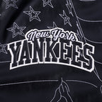 MLB NEW YORK YANKEES PRO PREMIUM MEN'S TOPSTITCH LEATHER VARSITY JACKET (BLACK)