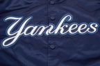 MLB NEW YORK YANKEES BIG LOGO WORLD SERIES MEN'S SATIN JACKET (MIDNIGHT NAVY)