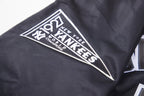 MLB NEW YORK YANKEES MURDERERS ROW BIG LOGO MEN'S SATIN JACKET (BLACK)
