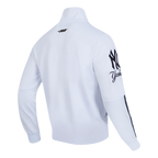 MLB NEW YORK YANKEES CLASSIC VESTE D'ENTRAÎNEMENT EN MAILLE DOUBLE POUR HOMME (BLANC/MARINE MINUIT)