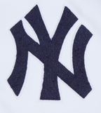 MLB NEW YORK YANKEES CLASSIC VESTE D'ENTRAÎNEMENT EN MAILLE DOUBLE POUR HOMME (BLANC/MARINE MINUIT)