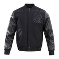 MLB NEW YORK YANKEES TRIPLE BLACK BLOUSON COLLÉGIAL POUR HOMME (NOIR)