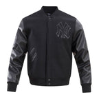 MLB NEW YORK YANKEES TRIPLE BLACK BLOUSON COLLÉGIAL POUR HOMME (NOIR)