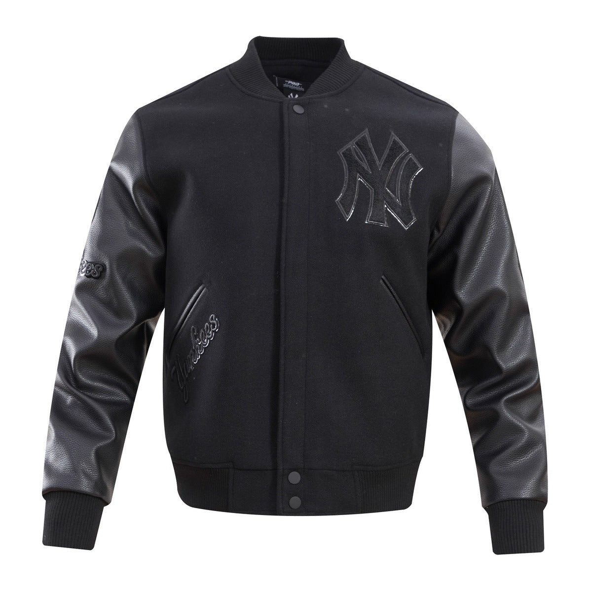MLB NEW YORK YANKEES TRIPLE BLACK BLOUSON COLLÉGIAL POUR HOMME (NOIR)