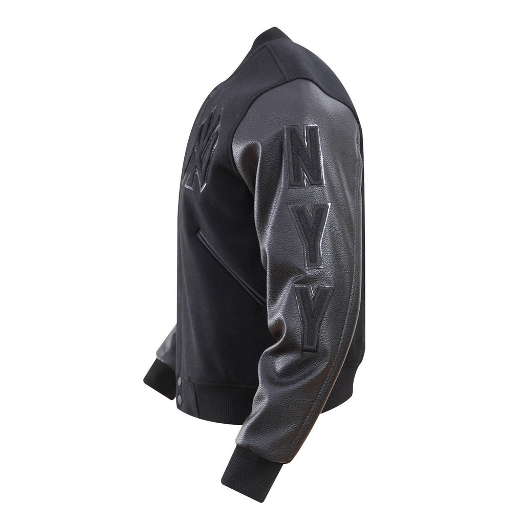 MLB NEW YORK YANKEES TRIPLE BLACK BLOUSON COLLÉGIAL POUR HOMME (NOIR)