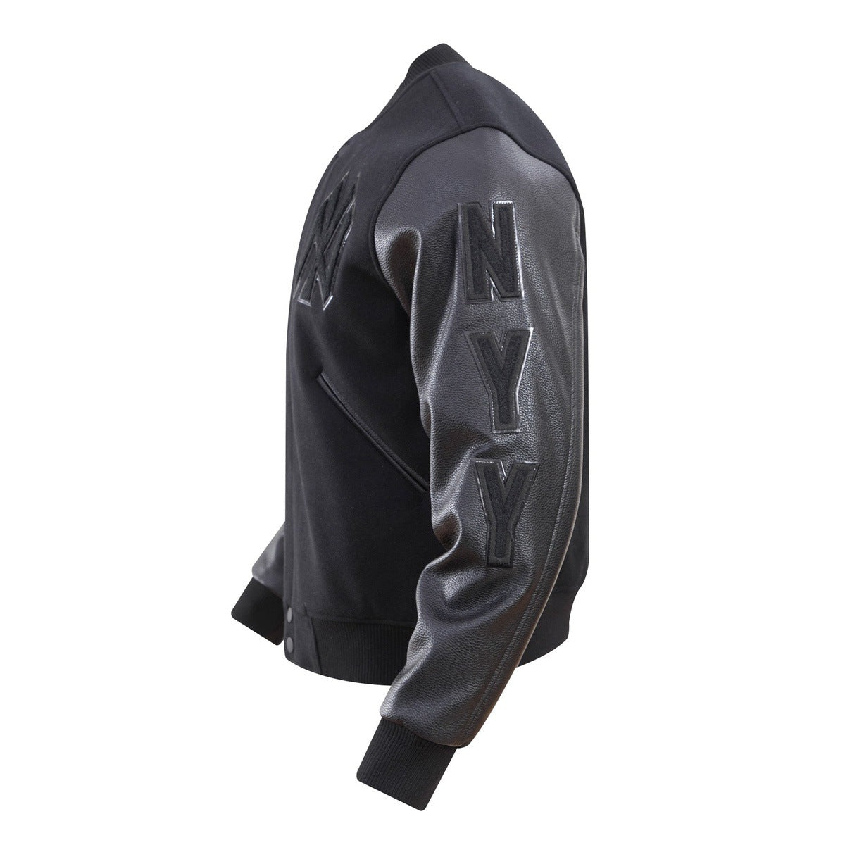 MLB NEW YORK YANKEES TRIPLE BLACK BLOUSON COLLÉGIAL POUR HOMME (NOIR)