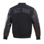 MLB NEW YORK YANKEES TRIPLE BLACK BLOUSON COLLÉGIAL POUR HOMME (NOIR)