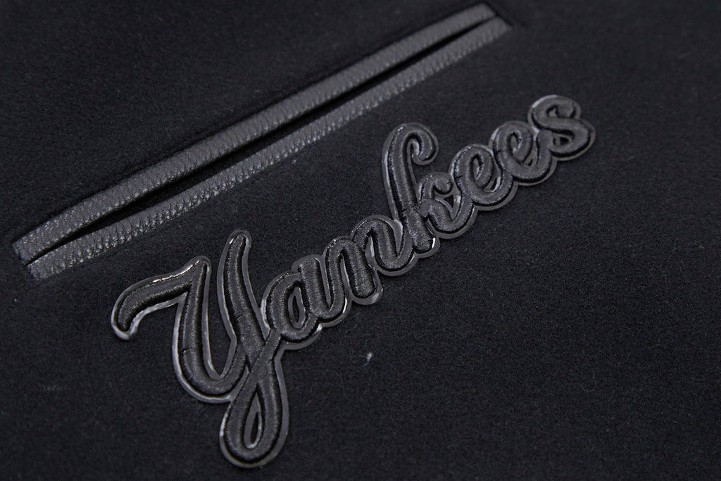 MLB NEW YORK YANKEES TRIPLE BLACK BLOUSON COLLÉGIAL POUR HOMME (NOIR)