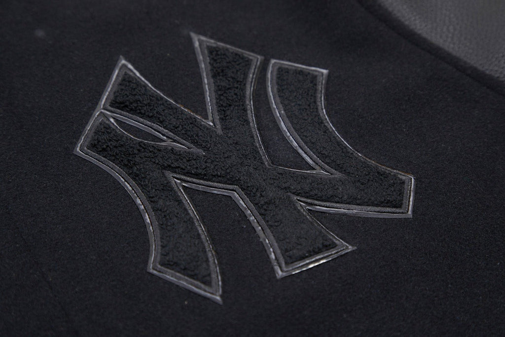 MLB NEW YORK YANKEES TRIPLE BLACK BLOUSON COLLÉGIAL POUR HOMME (NOIR)
