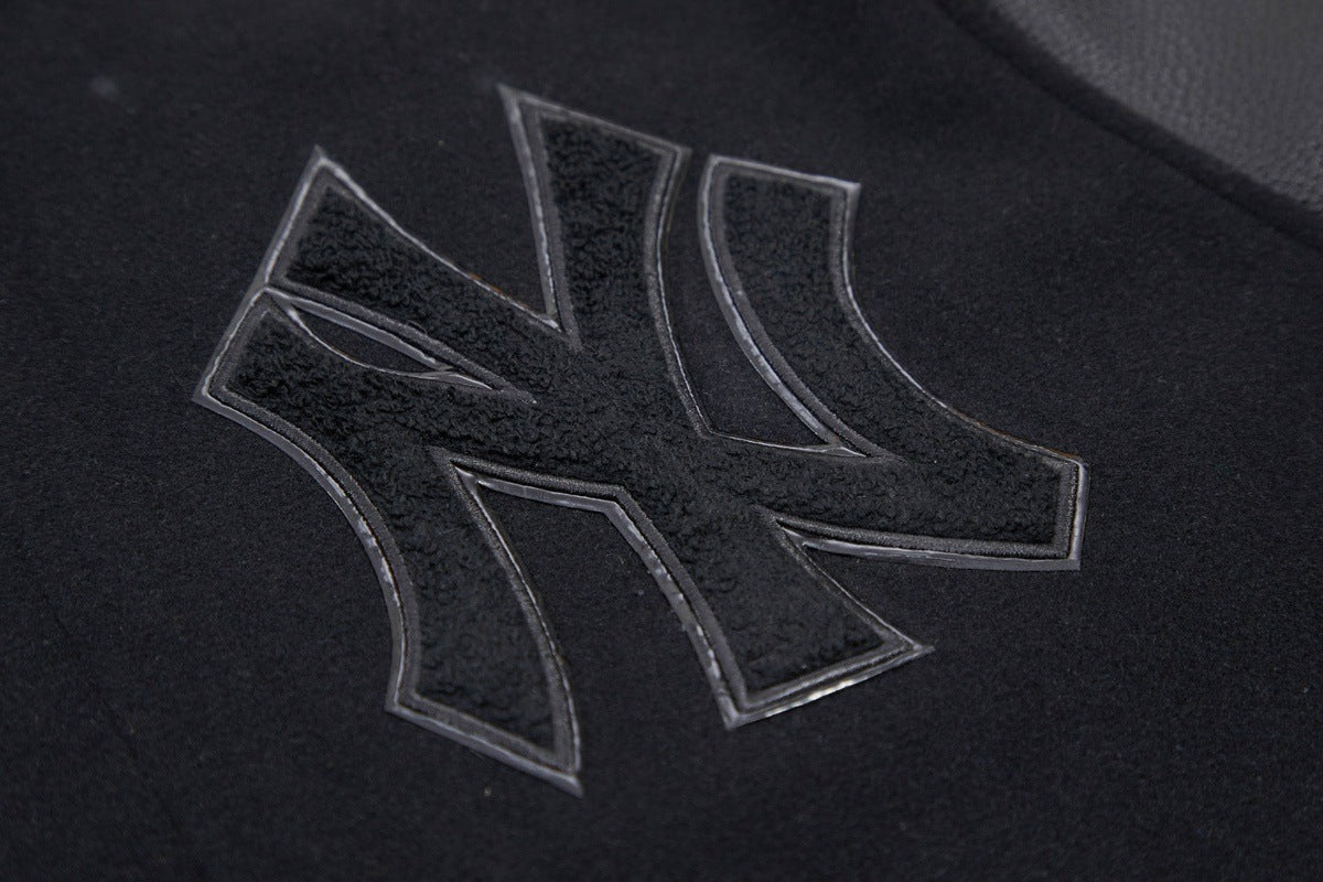 MLB NEW YORK YANKEES TRIPLE BLACK BLOUSON COLLÉGIAL POUR HOMME (NOIR)