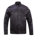 MLB NEW YORK YANKEES TRIPLE BLACK LOGO MEN'S SATIN JACKET (BLACK)